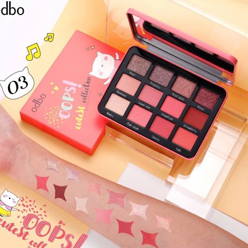 phấn mắt odbo oops! cutest colection 12 ô